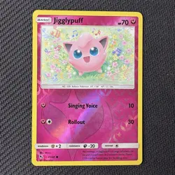 Jigglypuff 41/68 Reverse Holo Pokemon TCG: Hidden Fates Near Mint (NM) - Image 1