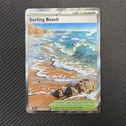 Surfing Beach 114/086 Pokemon TCG: Chaos Rising Near Mint (NM) Ultra Rare - Image 1