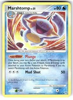 Marshtomp 67/147 Uncommon Supreme Victors Pokemon Damaged - Image 1