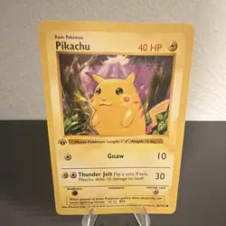 TCG 1st Edition Shadowless Red Cheeks Pikachu 58/102 EN 1999 Rare - Image 1