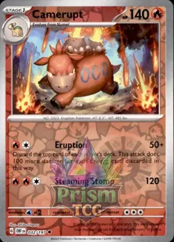 Camerupt 32/197 Uncommon Reverse Holo Obsidian Flames Pokemon - Image 1