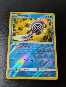 Poliwag 36/214 Common Unbroken Bonds Pokemon Reverse Holo Near Mint - Image 1