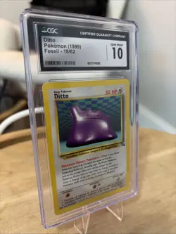 CGC 10 1999 Pokemon Fossil - 18/62 Ditto - Gem Mint - Image 2