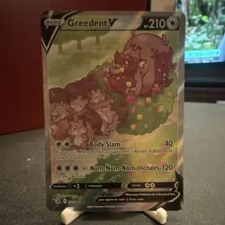 The Pokemon Company Greedent V Fusion Strike Full Art Holo EN 210HP UR 257/264 - Image 1