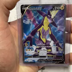 Pokemon Toxtricity V 182/192 Rebel Clash NM/MT Full Art Ultra Rare Pokemon Card - Image 1