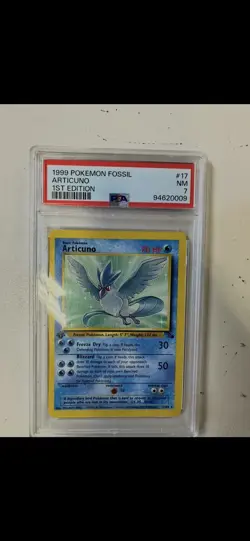 1999 Articuno 1st Edition Fossil Pokemon PSA 7 - Image 1