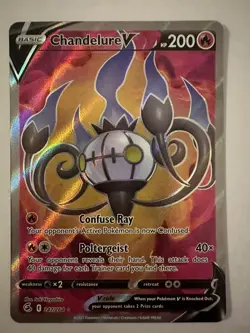 Pokemon TCG Chandelure V Fusion Strike 247/264 Holo Full Art - Image 1