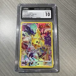 Pikachu Secret Rare Full Art 160/159 Crown Zenith Pokemon CGC 10 GEM MINT - Image 1