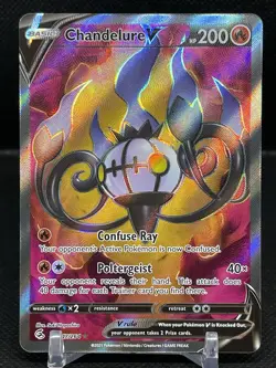 Pokemon TCG Fusion Strike Chandelure V 247/264 Full Art Ultra Rare M/NM - Image 1