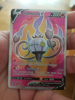 Chandelure V (Full Art) - 247/264 Ultra Rare Fusion Strike NM Pokemon TCG - Image 1