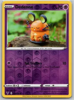 Dedenne 077/185 Common Vivid Voltage Pokemon Reverse Holo Near Mint - Image 1