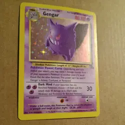 Pokemon Gengar 5/62 Fossil Holo Rare Unlimited Vintage TCG 5/62 - Image 2