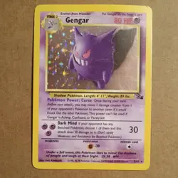 Pokemon Gengar 5/62 Fossil Holo Rare Unlimited Vintage TCG 5/62 - Image 1