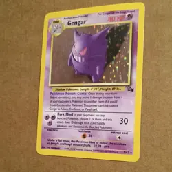 Pokemon Gengar 5/62 Fossil Holo Rare Unlimited Vintage TCG 5/62 - Image 3