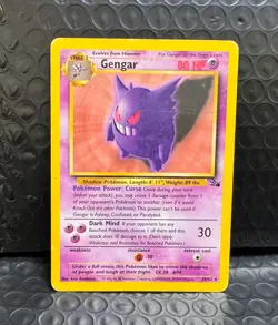 Gengar 20/62 Fossil Set Unlimited Non Holo Rare Pokemon TCG - Image 1