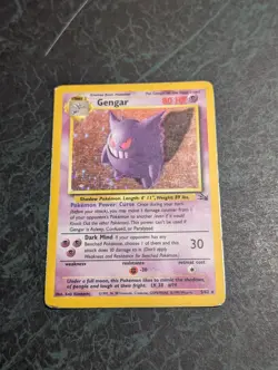 Pokemon TCG Gengar Fossil Holo Card 5/62 Unlimited Rare HP - Image 1