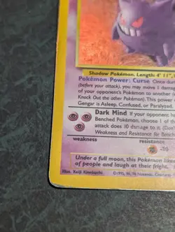 Pokemon TCG Gengar Fossil Holo Card 5/62 Unlimited Rare HP - Image 5