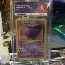 Pokemon Gengar TCG Fossil Card 20/62 Unlimited Rare Non-Holo 1999 ACE6 - Image 1