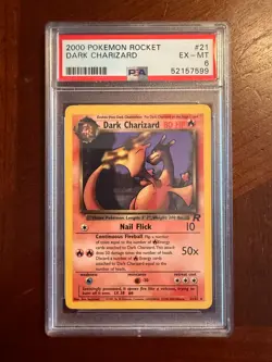 PSA 6 EX-MT Dark Charizard #21 2000 Pokemon Rocket - Image 1