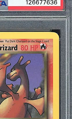 DARK CHARIZARD 2000 Pokemon Team Rocket 1st Edition Non Holo #21 - PSA 6 -636 - Image 4