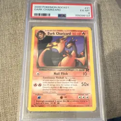 Pokemon TCG Dark Charizard Team Rocket Rare Unlimited PSA 6 21/82 2000 English - Image 1