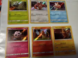 6 DETECTIVE PIKACHU HOLOFOIL POKEMON CARDS - Image 1