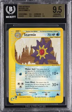 2003 POKEMON: E-CARD SERIES SKYRIDGE - UNCOMMON - REVERSE FOIL STARMIE BGS 9.5 - Image 1