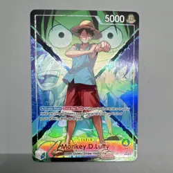 One Piece Card Game Bandai Monkey D. Luffy Leader Alternate Art Foil 5000 - Image 1