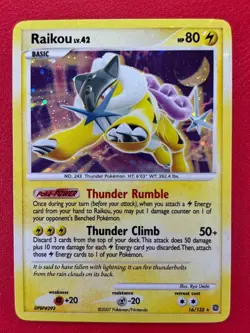 Raikou - 16/132 - Holo Rare, Secret Wonders - Pokemon Card - LP - Image 1
