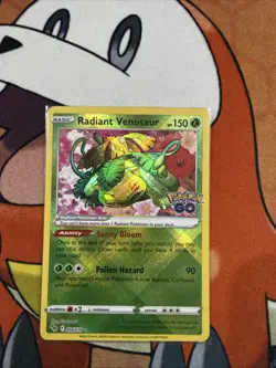 Pokemon TCG Radiant Venusaur Pokemon Go 004/078 Holo Radiant Rare NM - Image 1