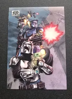 2025 Topps Chrome Star Wars Galaxy #39 THE MANDALORIAN Base Card - Image 1