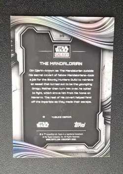 2025 Topps Chrome Star Wars Galaxy #39 THE MANDALORIAN Base Card - Image 2
