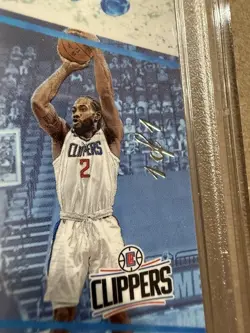 2021 NBA Donruss Optic #15 KAWHI LEONARD Splash! Prizm BLACK 1/1 PSA Mint 9 - Image 3