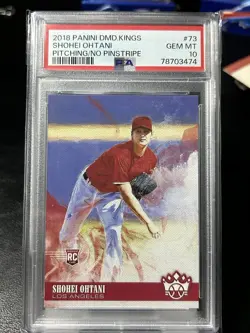 2018 Panini Diamond Kings - Shohei Ohtani #73 Pitching/No Pinstripe PSA 10 (RC) - Image 1