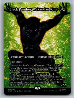 Black Panther, Wakandan King (Borderless) 87 Marvel Magic: The Gathering NM - Image 1