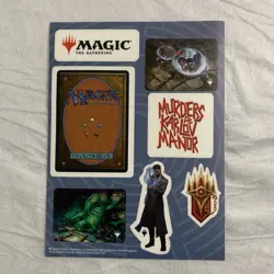 Magic the Gathering Murders At Karlov Manor Promo Sticker Sheet 6” X 8” 2024 - Image 1