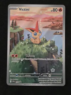 Pokemon TCG Victini SVP 208 Illustration Rare Black Star Promo Card NM #2 - Image 1