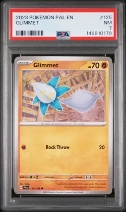 2023 POKEMON PAL EN-PALDEA EVOLVED #125 GLIMMET PSA 7 - Image 1