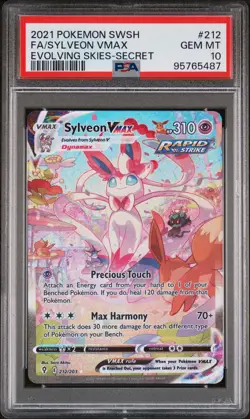 2021 POKEMON SWORD & SHIELD EVOLVING SKIES SECRET FULL ART/SYLVEON VMAX PSA 10 - Image 1