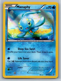 Manaphy 56/160 Holo Rare Primal Clash Pokemon Holo Lightly Played - Image 1