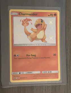 Pokemon TCG Charmander Shiny Holo Rare Hidden Fates SV6/SV94 70 HP English - Image 1
