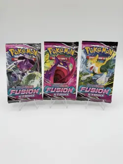 Lot Of 3 Pokemon Sword and Shield Fusion Strike Booster Packs NEW SEALED - Image 1