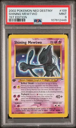 Shining Mewtwo 109/105 PSA 9 1st Edition Neo Destiny Pokemon - Image 1