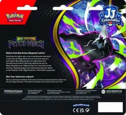 New/Factory Sealed Pokemon TCG Mega Evolution Pitch Black 3 Pack Blister - Image 2