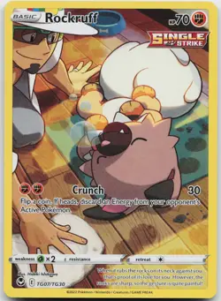 Rockruff TG07/TG30 Holo Trainer Gallery Rare Silver Tempest Trainer Gallery NM j - Image 1