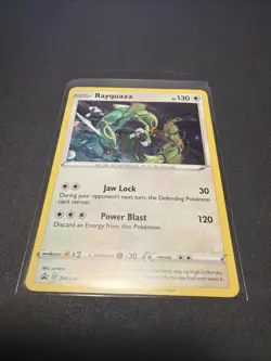 2020 Pokemon Rayquaza Sworld & Shield Black Star Promo Cosmos Holo SWSH029 LP - Image 1