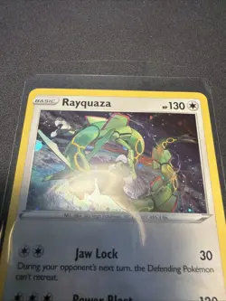 2020 Pokemon Rayquaza Sworld & Shield Black Star Promo Cosmos Holo SWSH029 LP - Image 4