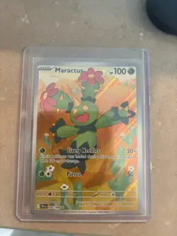 Pokemon Maractus 093/086 Illustration Rare Sv: Black Bolt Full Art NM/M+ - Image 1
