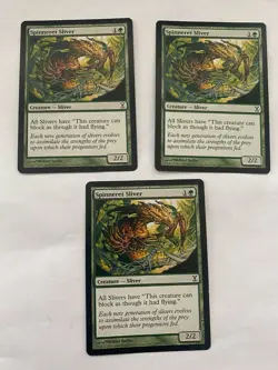 Magic the Gathering MTG - 3x Spinneret Sliver NM Unplayed - Image 1