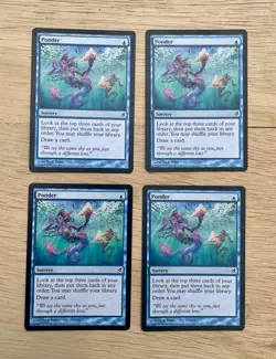 MTG Lot Of 4 Ponder Sorcery Lorwyn Mark Tedin Magic The Gathering Collection - Image 1